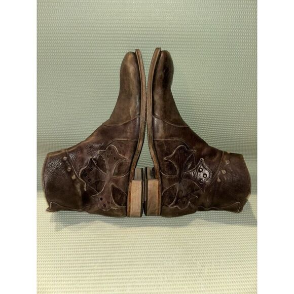 Mark Nason Cross Boots Side Zip Brown Leather Men’s Size 10 87627 - Picture 6 of 9